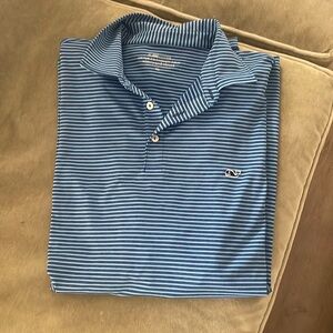 Men’s XL blue striped Vineyard Vines Polo